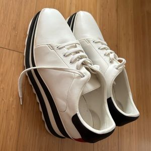 Stella McCartney Elyse striped platform sole sneakers - White size 37